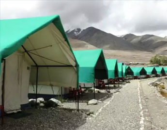 Camps in Pangong Lake